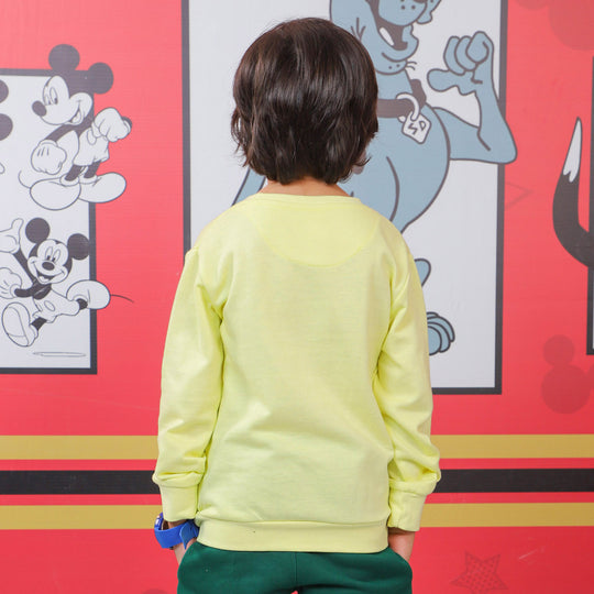 Boys Sweatshirt with Soft Rip - Sunny Lime