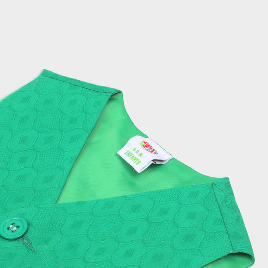 Infants Boys Independence 3 Pcs Azadi Suit – White