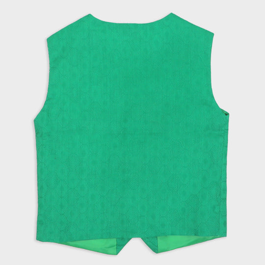 Infants Boys Independence 3 Pcs Azadi Suit – White