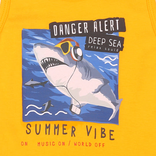 Infant Boys Sando Danger Alert-Citrus