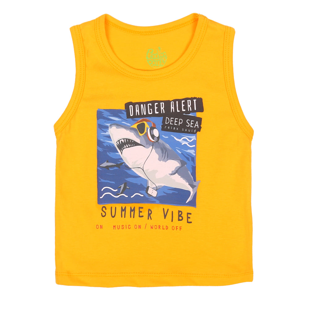 Infant Boys Sando Danger Alert-Citrus