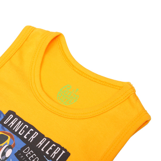 Infant Boys Sando Danger Alert-Citrus