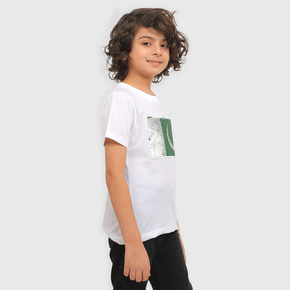 Unisex T-Shirt Pakistan Flag - B. White
