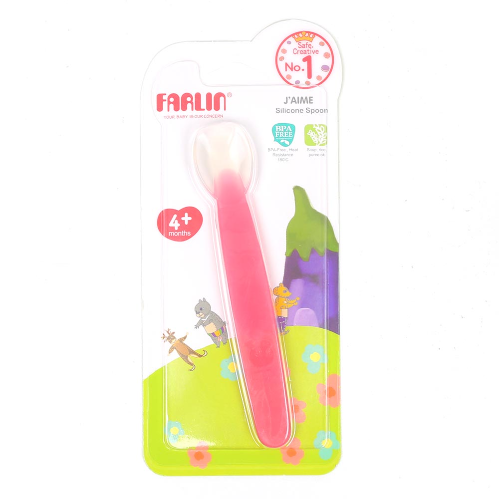 Farlin Silicone Spoon - Pink (BF-239A)