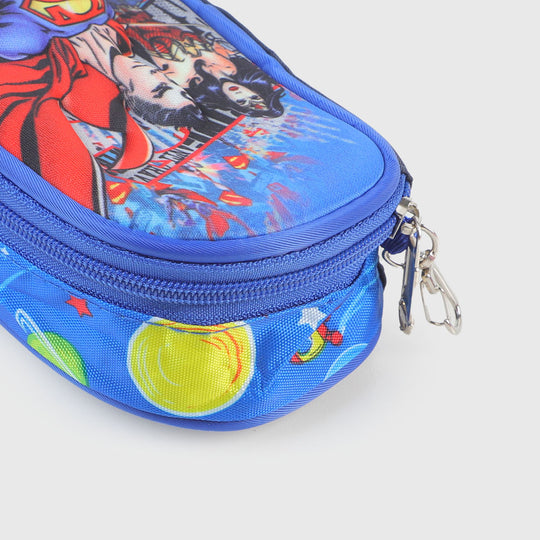 Super Hero 3IN1 "School Bag Blue With Trolley, 33.5" For Kids