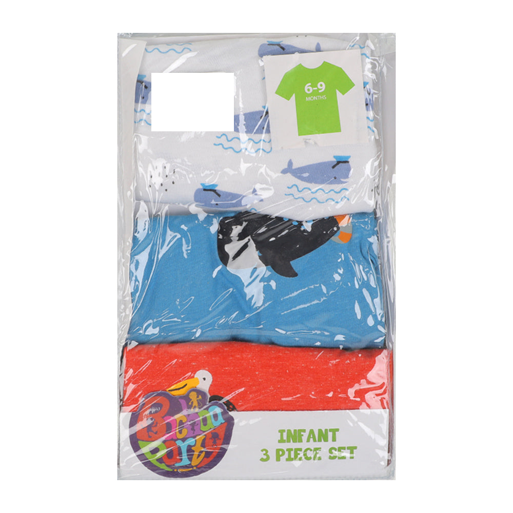 Infant 3 Piece Set T- Shirt- Mix