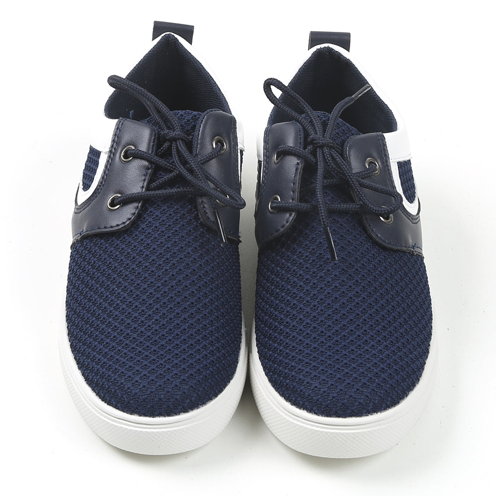 Casual Lace Up Sneakers For Boys - Navy