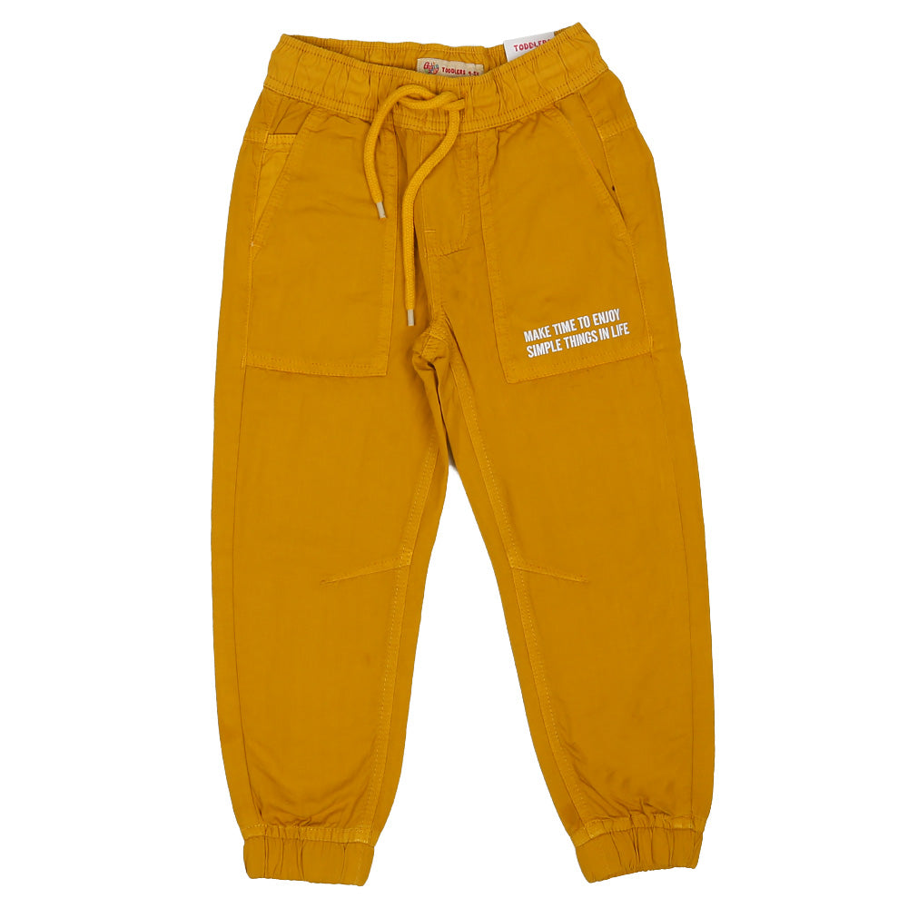 Boys Pant Cotton Simple Things P - Medi Yellow