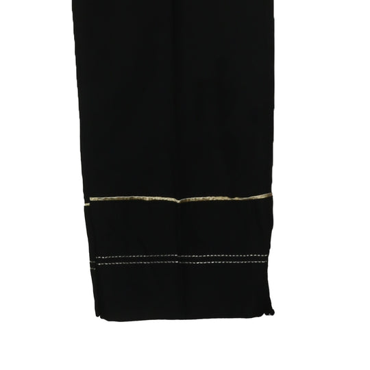 Girls Trouser Pearl Button - BLACK