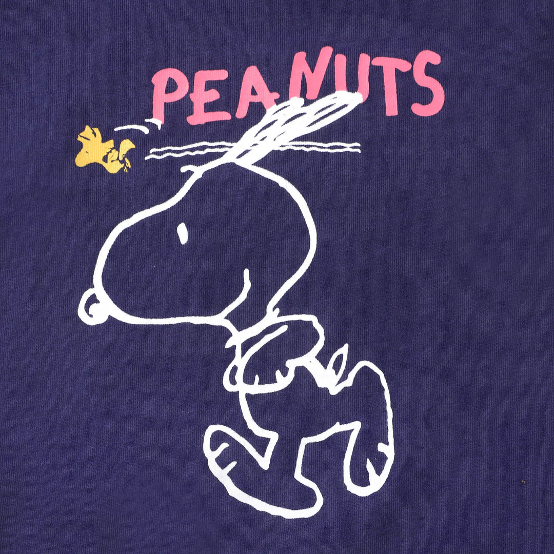 Infant Girls Slub T-Shirt  - Navy Blue