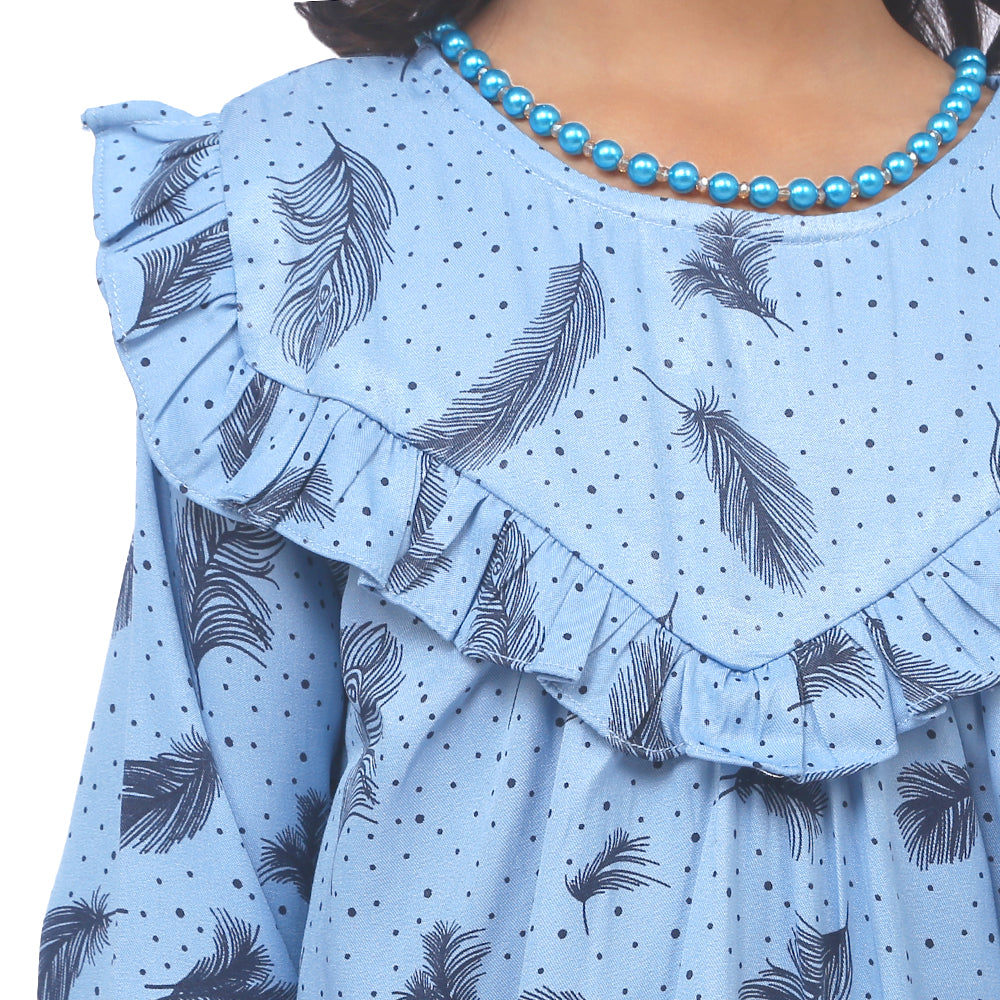 Girls Casual Top- Blue