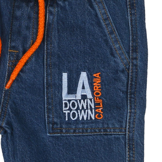 Boys Short Denim LA EMB - Mid Blue