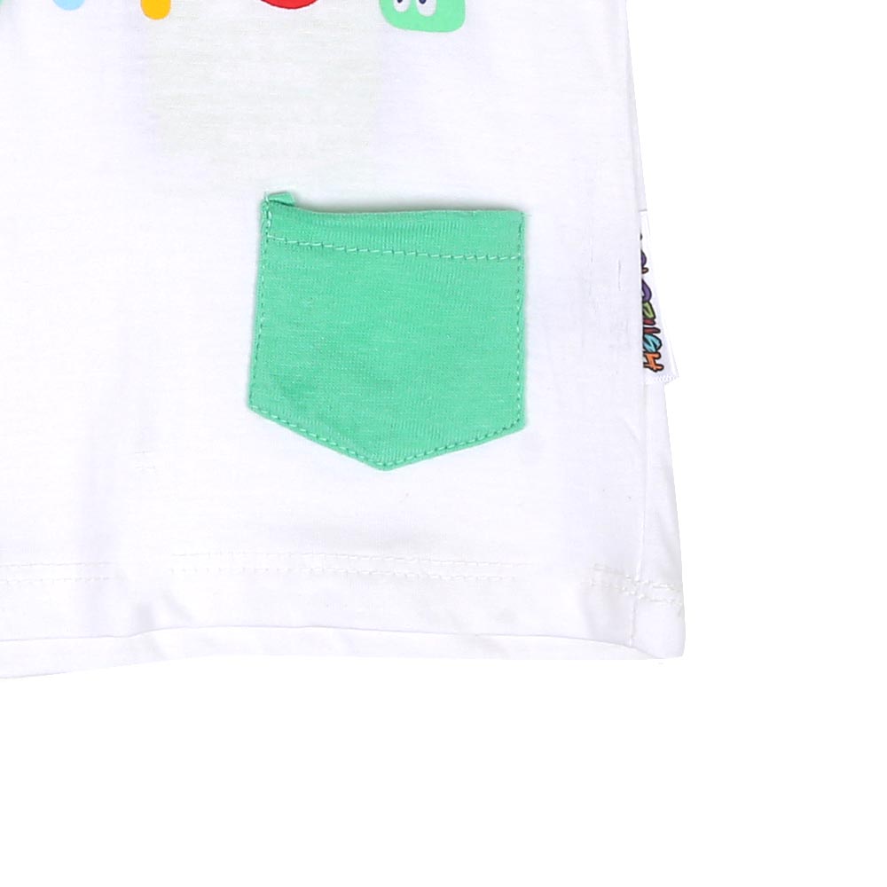 Infant Boys T-Shirt Joyful - White
