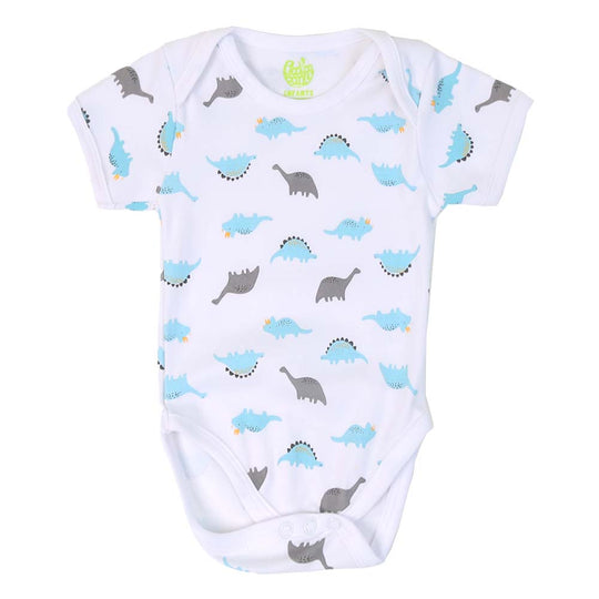 Unisex Romper Dinasour - White