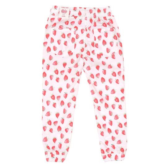 Girls Jegging Cotton Small Strawberry-White