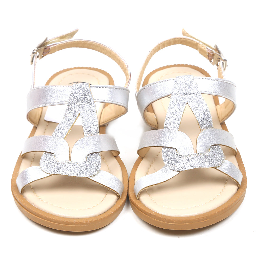 Girls Sandal 40-6-SILVER