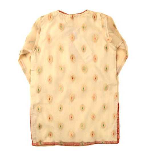 Fancy Gharara Glow 3 PCs Suit For Girls - Red