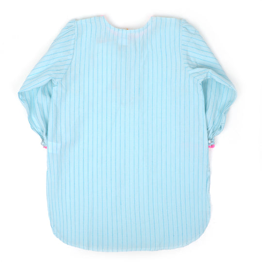 Girls Embroidered Kurti -LT.Blue