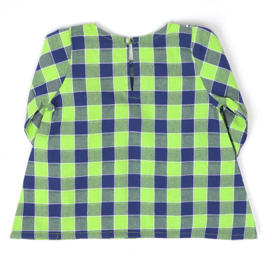 Infant Girls 2 Pcs Fancy Checks - Green