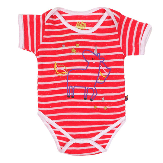 Infant Basic Romper Unisex - Hot Pink