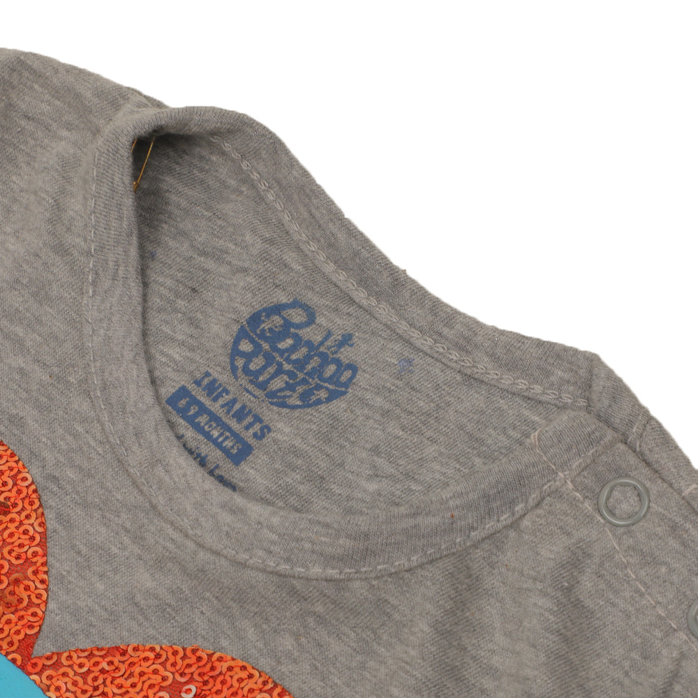 Infants Girls T-Shirt Seq Heart-H.grey