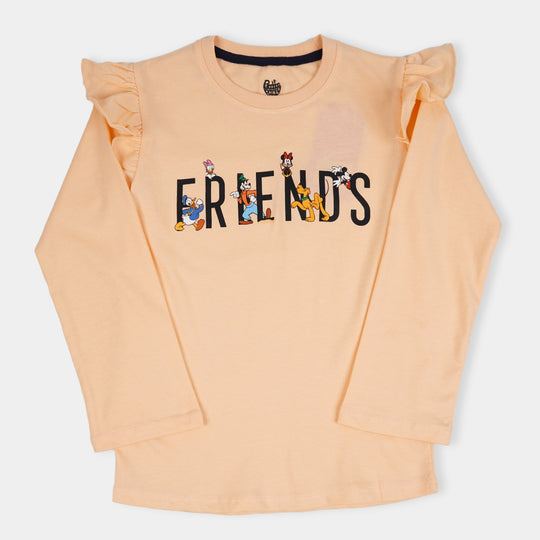 Girls T-Shirt Friends -Pale Peach