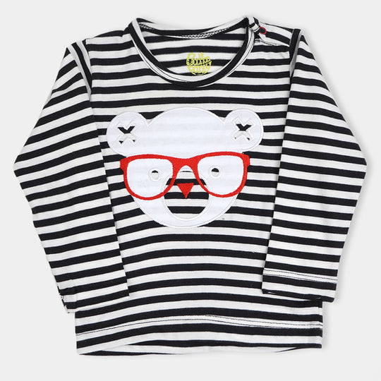 Infant Boys Bear Face T-Shirt-Black