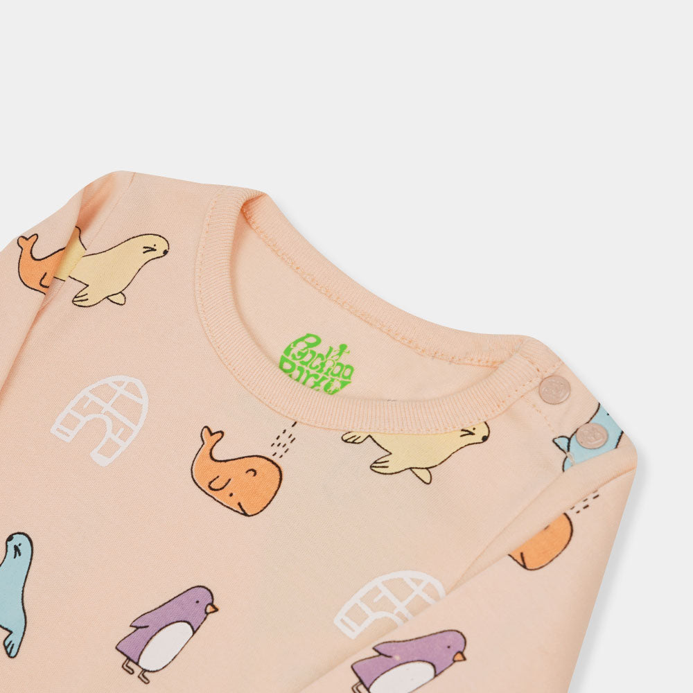 Infant Boys Knitted Romper My Little Universe-Nude