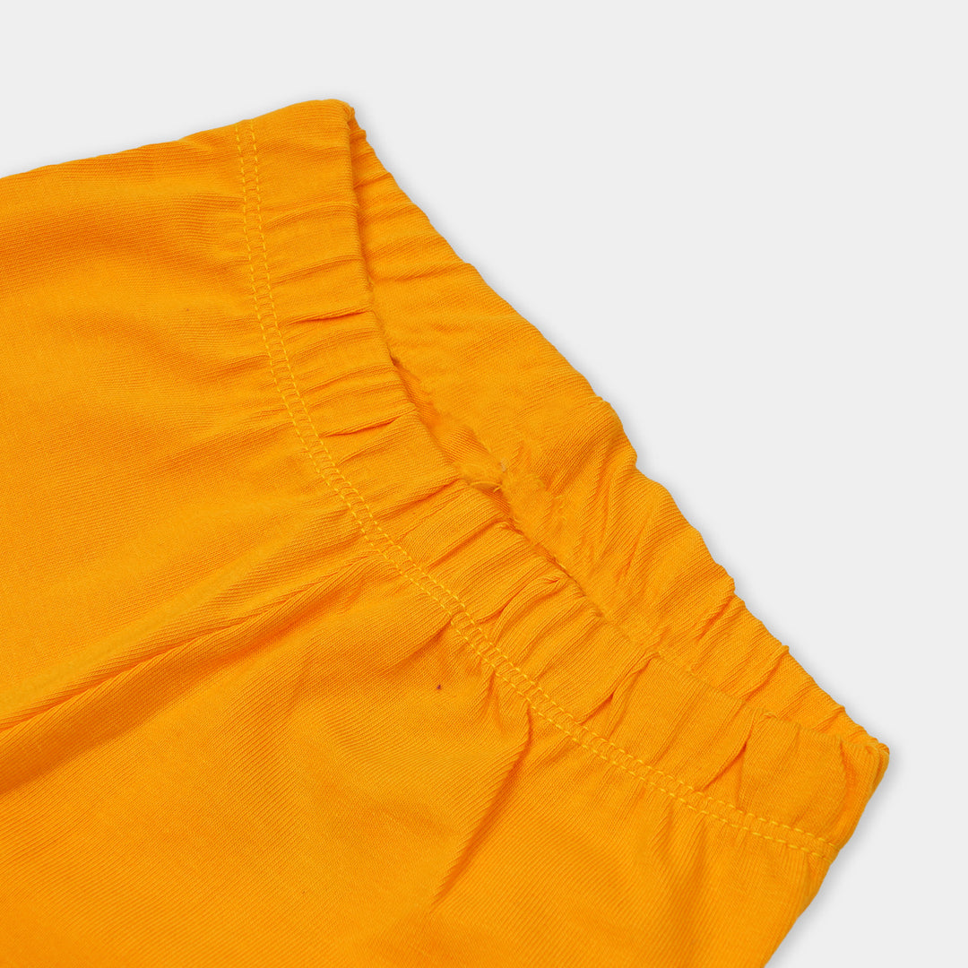 Infant Girls Plain Tights - Saffron