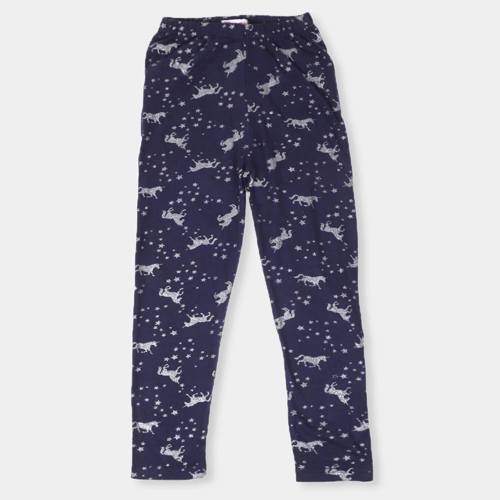 Infant Girls Tights Printed Mix E-C  - D.Blue