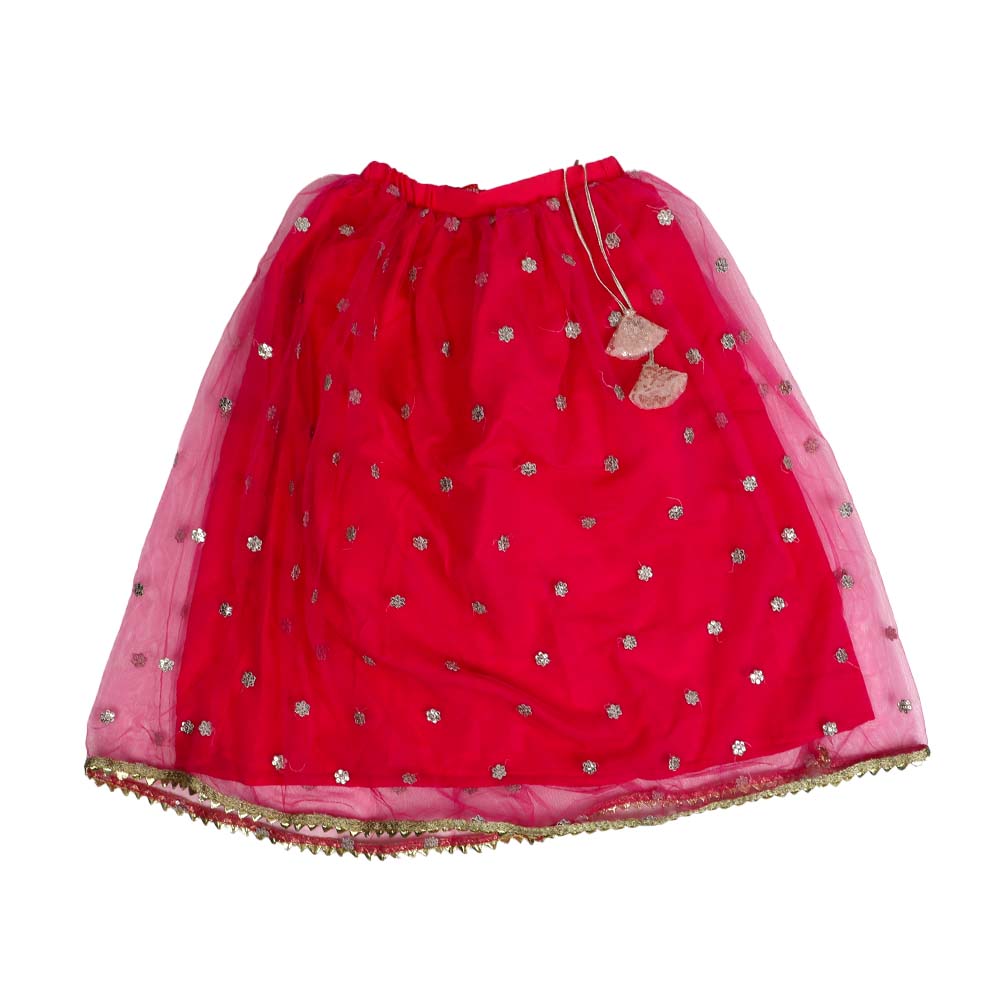 Fancy Sequin 3 PCs Suit For Girls - Pink