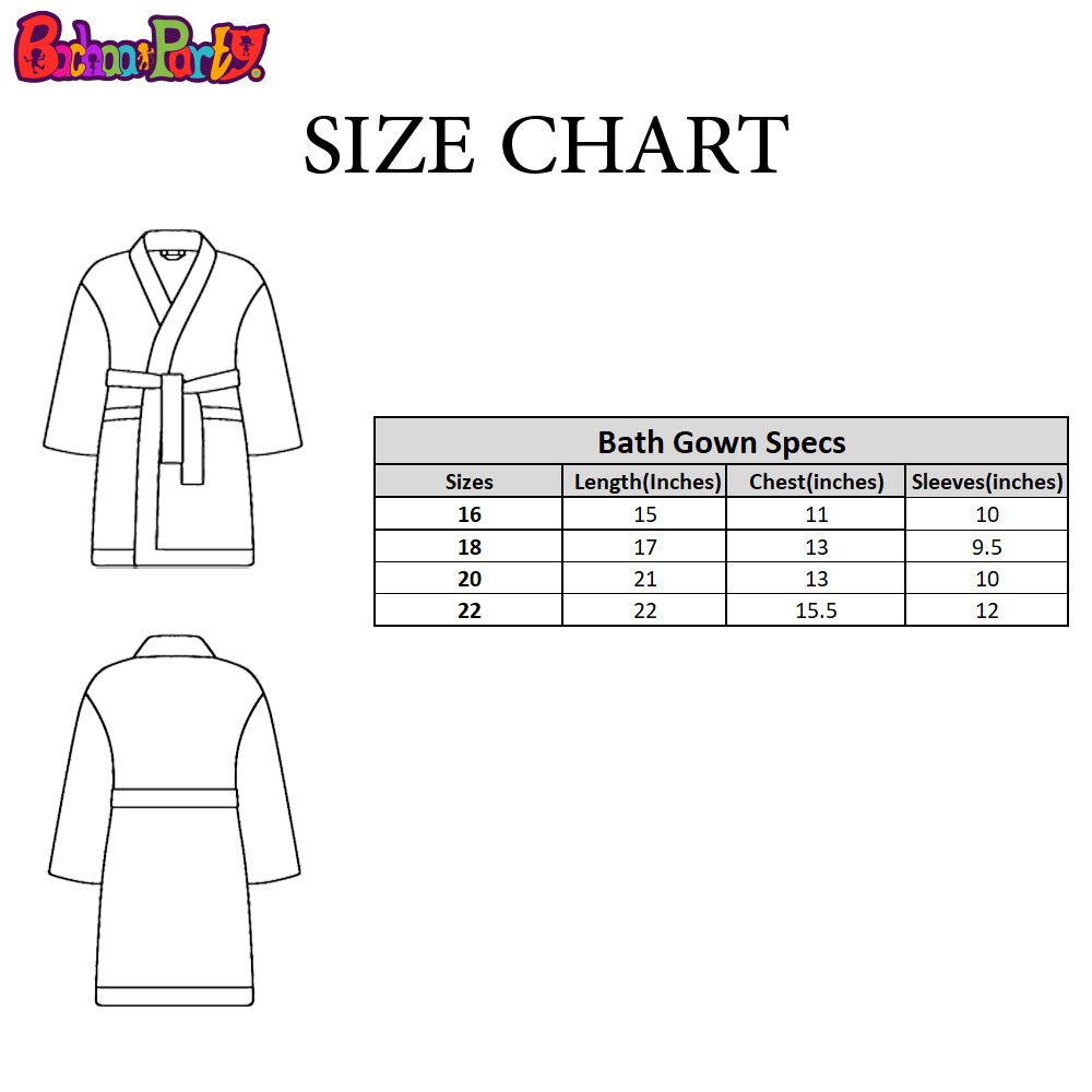 Bath Gown For Kids - Black