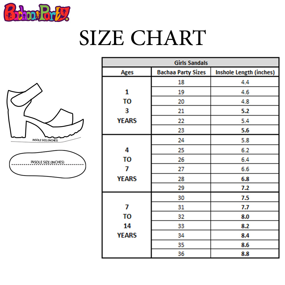 Fancy Style Strap Sandals For Girls - Black
