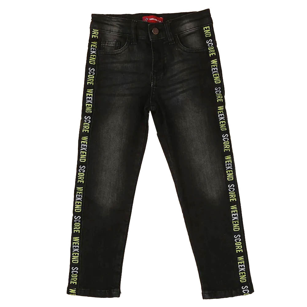 Weekend Score Denim Pant For Boys - Black