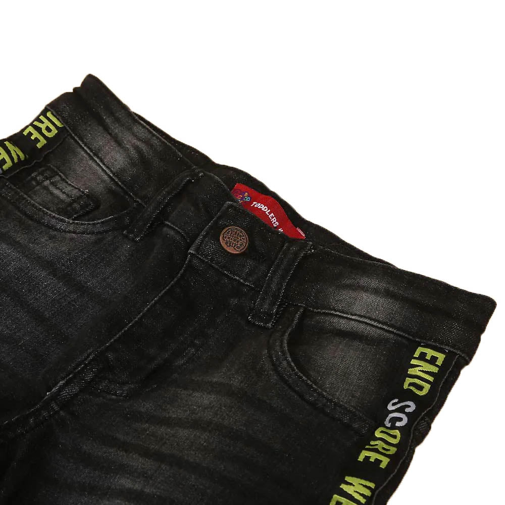 Weekend Score Denim Pant For Boys - Black