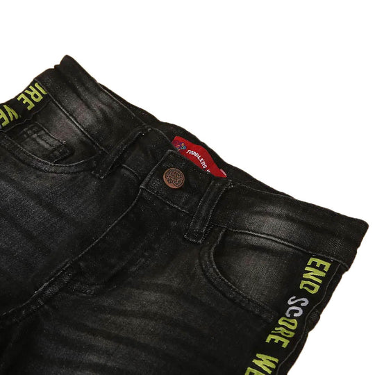 Weekend Score Denim Pant For Boys - Black