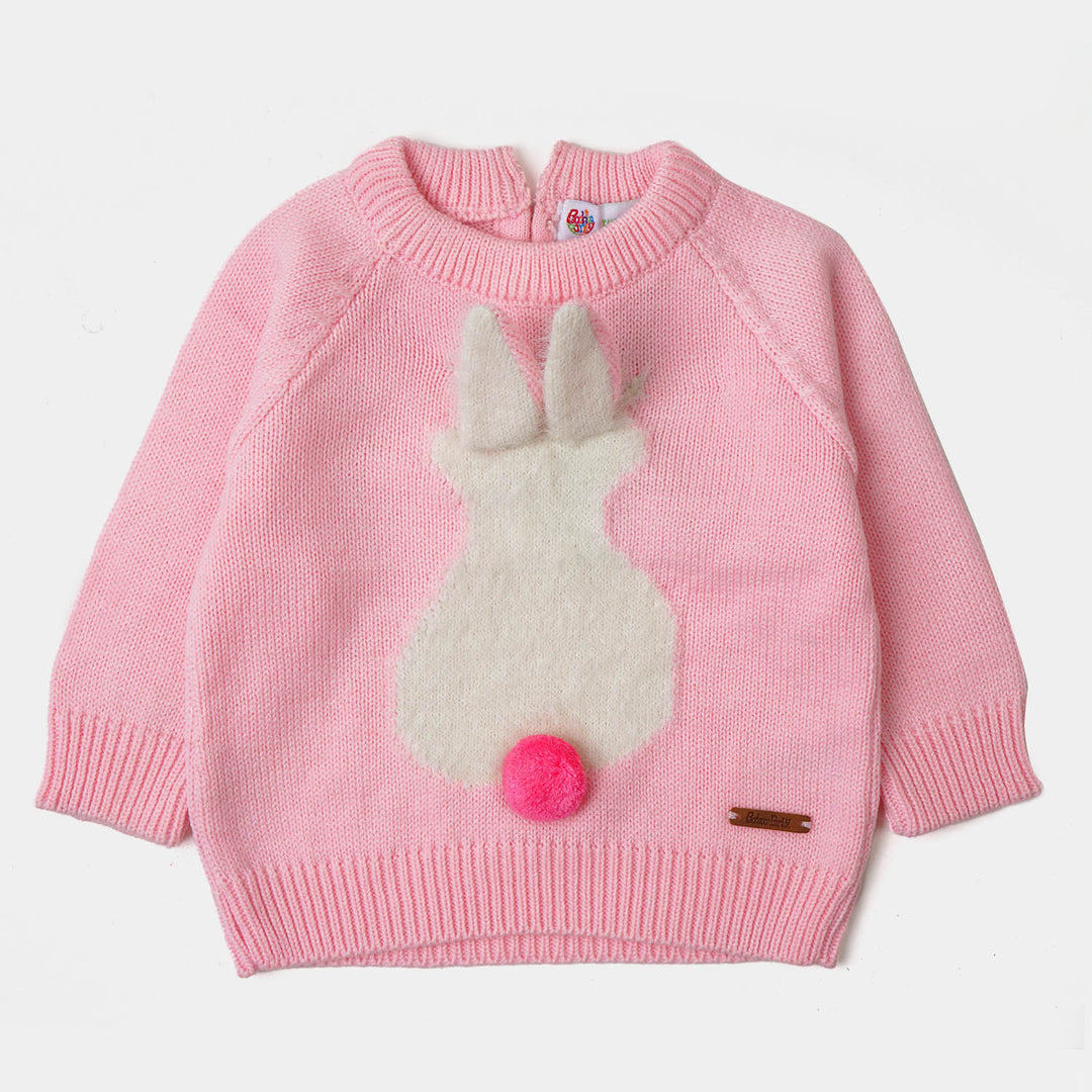 Infant Girls Sweater Rabbit - Pink
