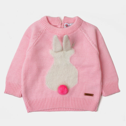 Infant Girls Sweater Rabbit - Pink