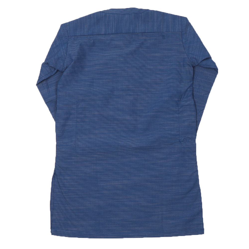 Boys Kurta Moon Neck-Blue