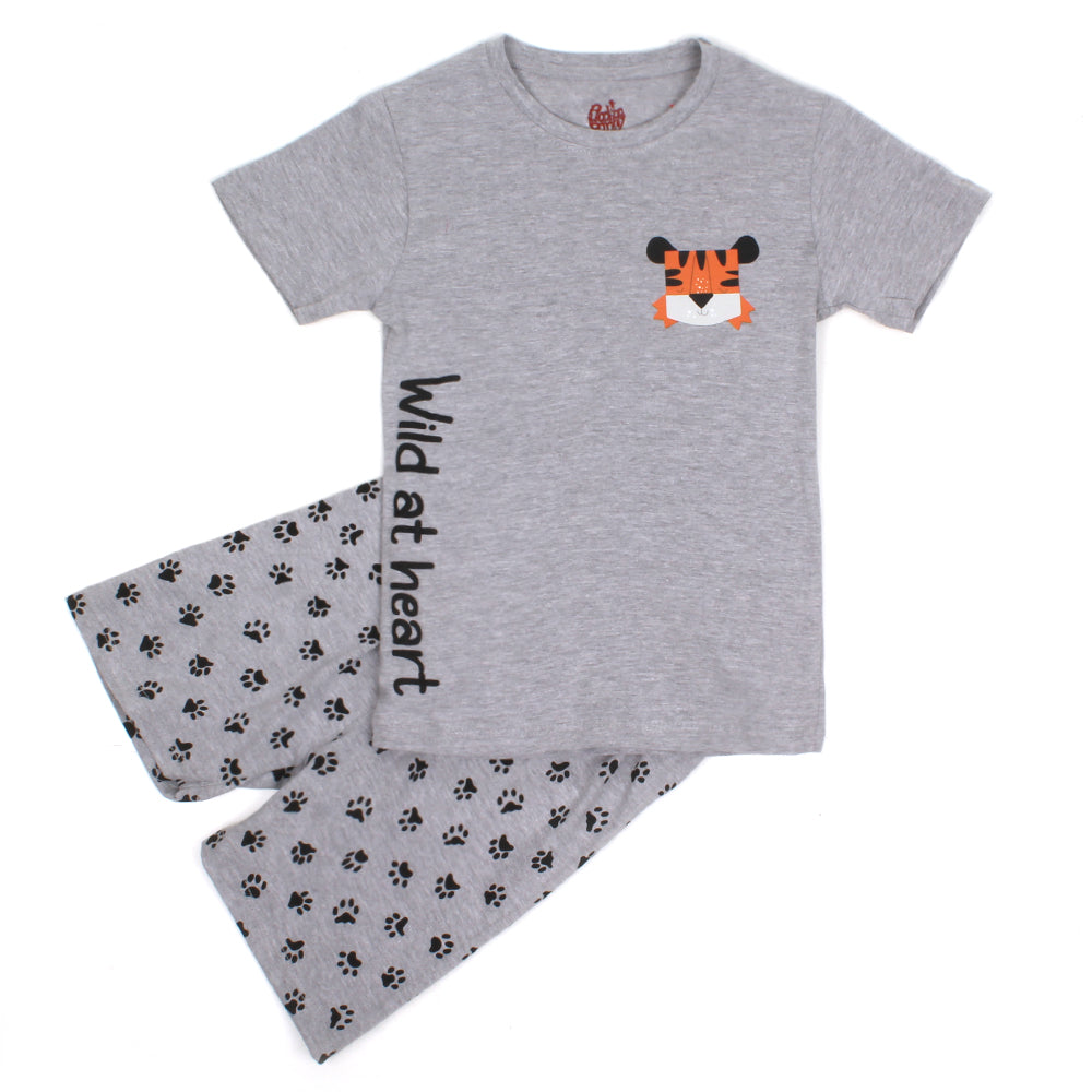 Boys 2 Pcs Suit Wild Heart - H. Grey
