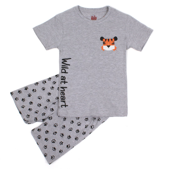 Boys 2 Pcs Suit Wild Heart - H. Grey