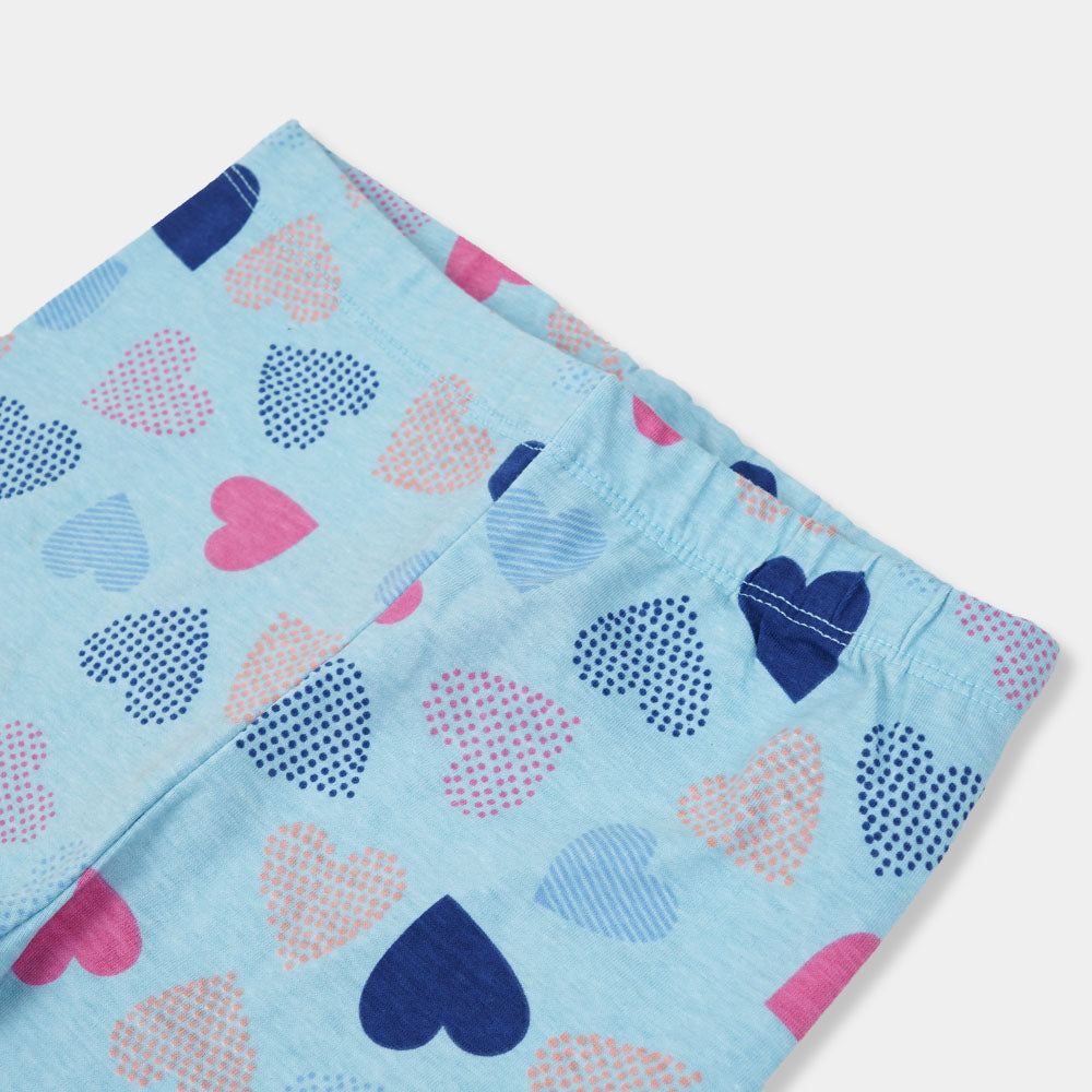 Girls Tight Printed Big Heart