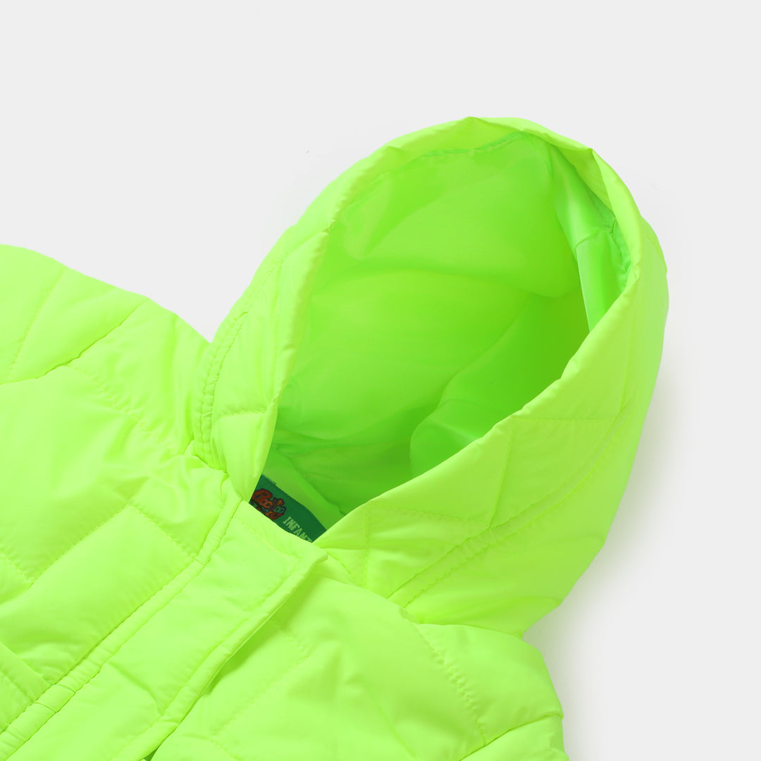 Infant Unisex Puffer Jacket-Neon Green