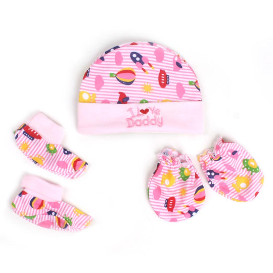 Cap Set I Love Daddy For Kids -Pink