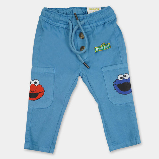 Infant Boys Pant Cotton Sesame Street - Blue