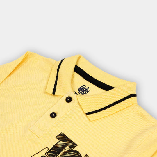 Boys Character Polo - Lemon