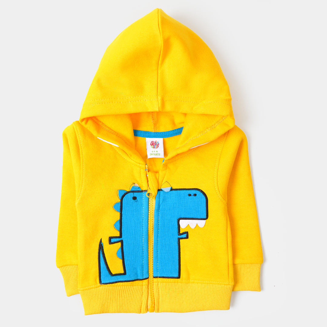 Infant Boys Knitted Jacket Dino - Yellow