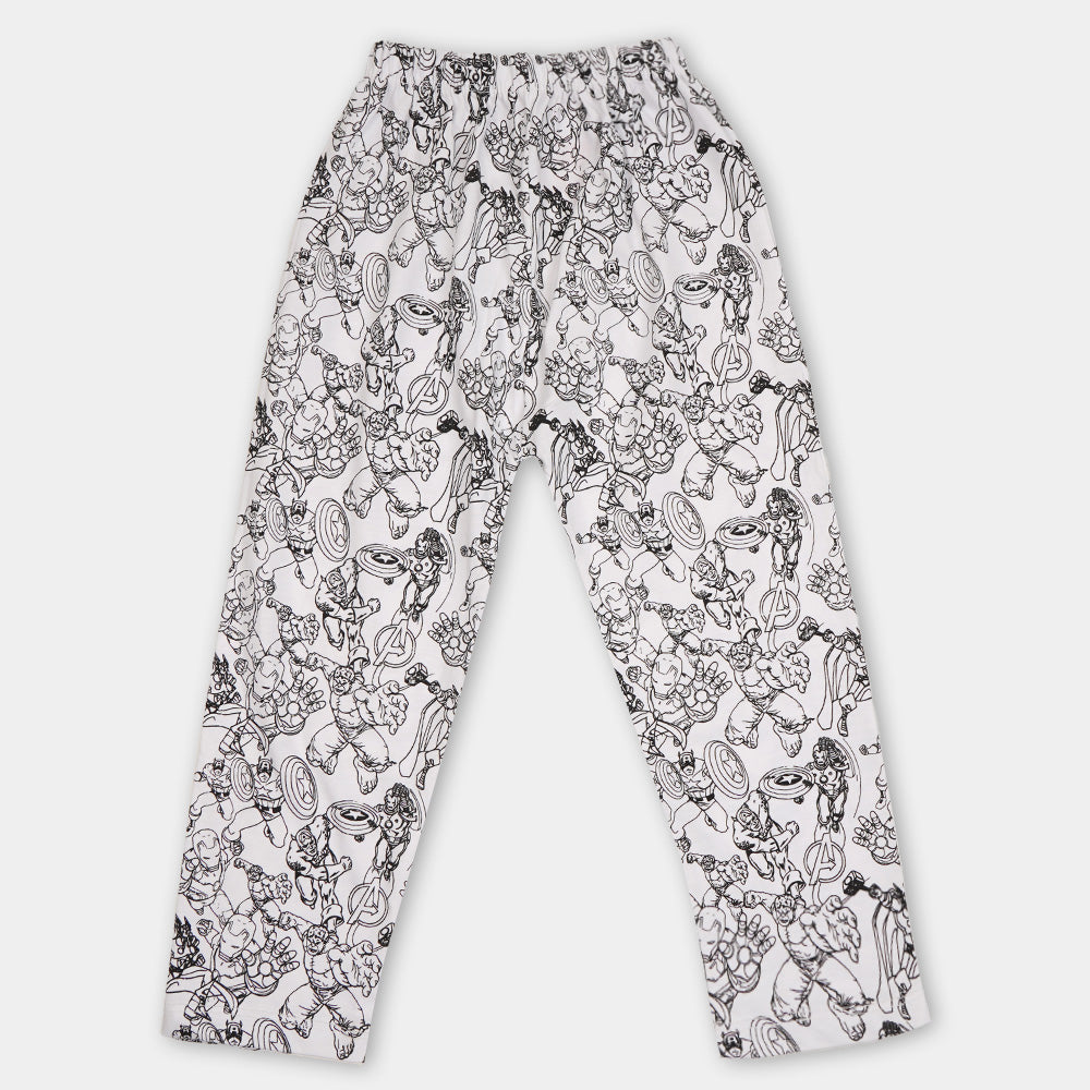 Boys Knitted 2Pcs Suit Night Wear - White