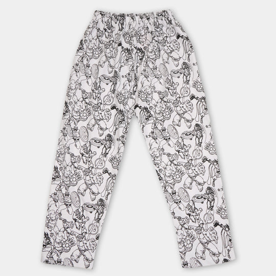 Boys Knitted 2Pcs Suit Night Wear - White