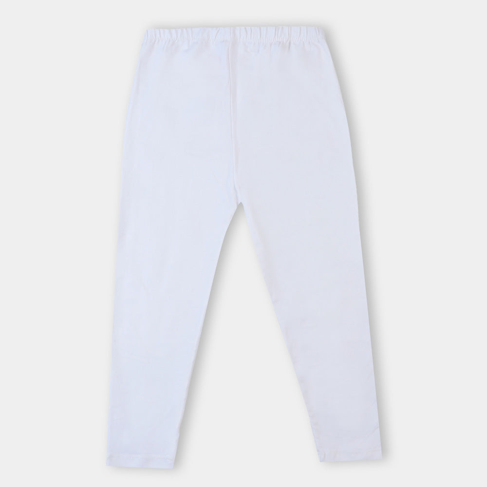 Girls Basic Tights - White
